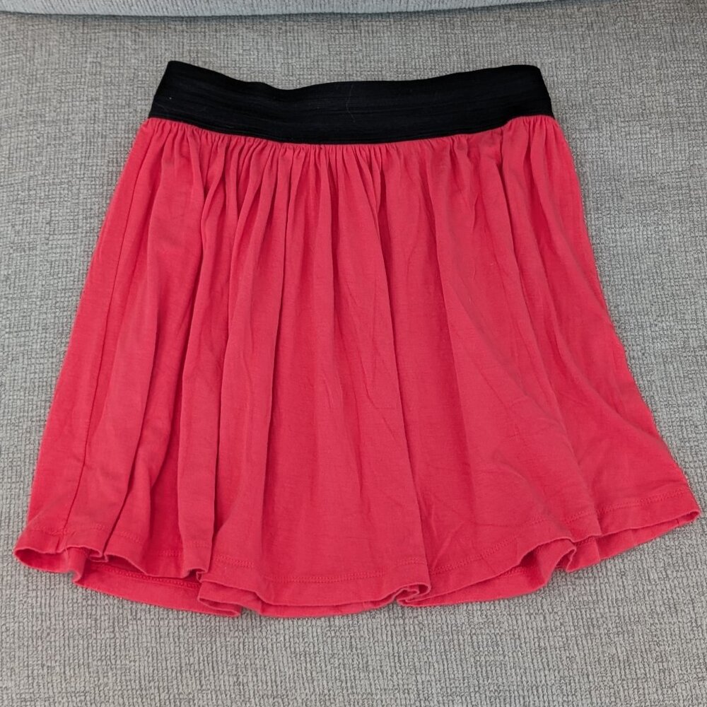 Summer Y2K Forever 21 Bright Punch Pink Flowy Mini Skirt, Elastic Waist, Small